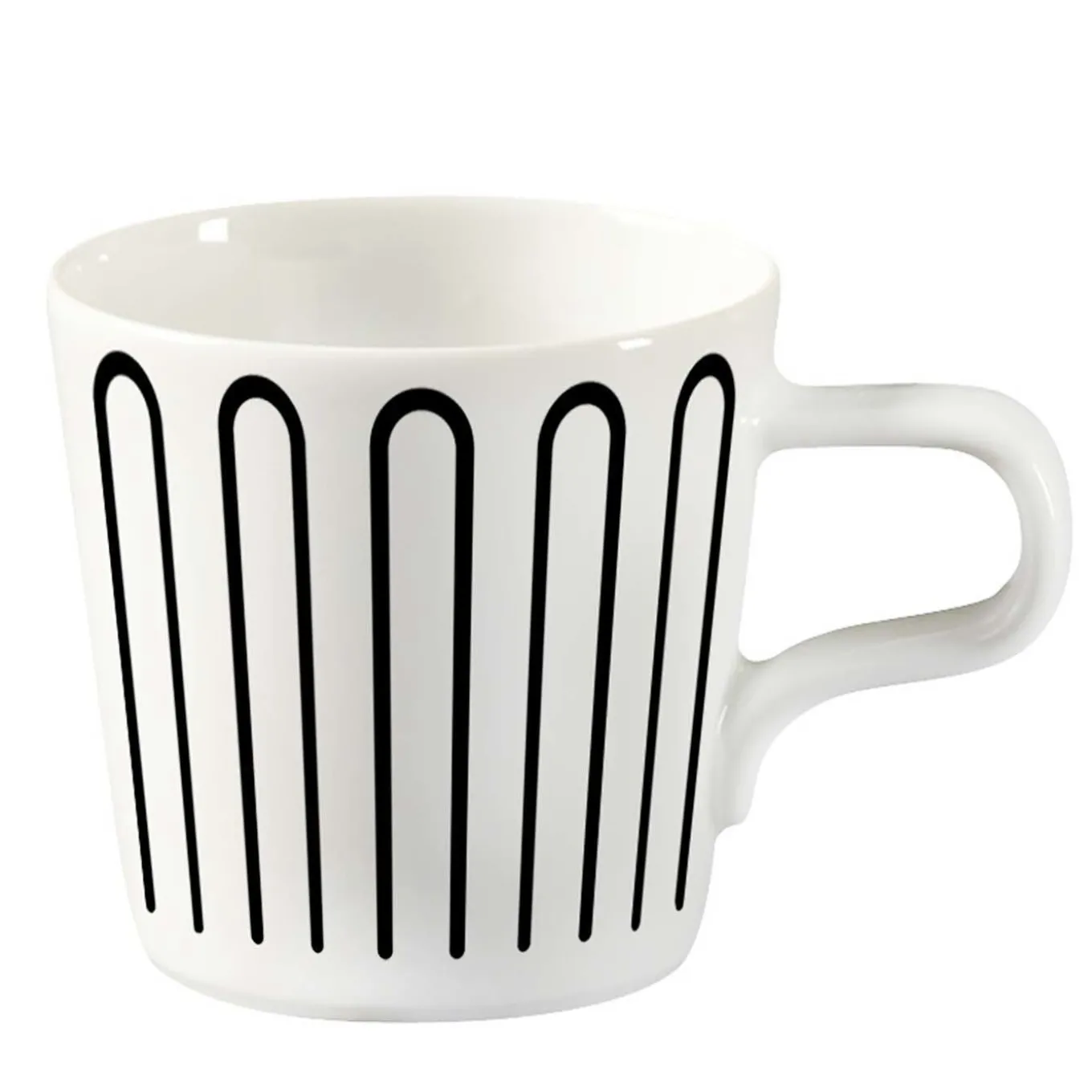 Set of 2 Baroqeat Black Espresso Cups and Saucers #2 by Salvatore Spataro