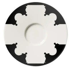 Set of 2 Baroqeat Black Espresso Cups and Saucers #2 by Salvatore Spataro