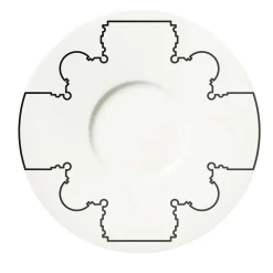 Set of 2 Baroqeat Black Espresso Cups and Saucers #1 by Salvatore Spataro