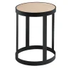 Set of 2 Bea Round Ash & Anthracite-Gray Side Tables