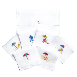 Set of 6 Beach Linen Drink Placemats