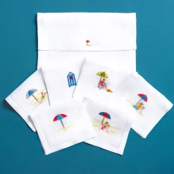 Set of 6 Beach Linen Drink Placemats