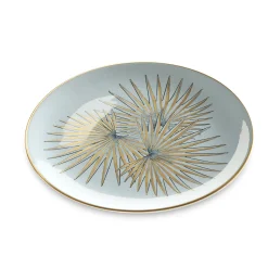 Set of 6 Birds of Paradise Gold Dessert Plates