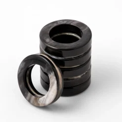 Set of 6 Black Napkin Holders