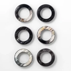 Set of 6 Black Napkin Holders