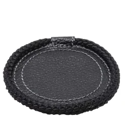 Set of 6 Black Round Coasters