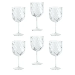 Set of 6 Blown Glass Dafne Glasses