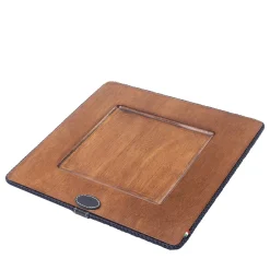 Set of 6 Blue Border Square Chargers