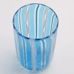 Set of 6 Blue Filigree Glasses