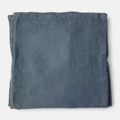 Set Of 4 Blue Light Linen Napkins