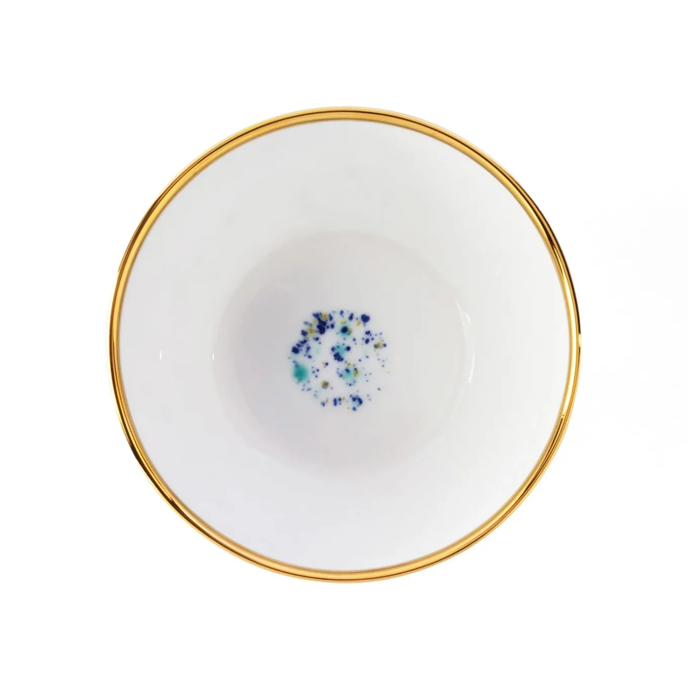 Set of 2 Blue Marble White Bowls