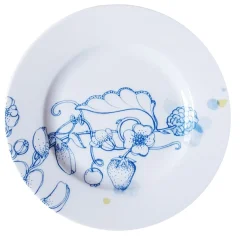 set of 2 Blue Summer bread plates #1