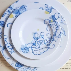 set of 2 Blue Summer bread plates #1