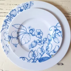 set of 2 Blue Summer bread plates #2