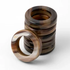 Set of 6 Brown Napkin Holders