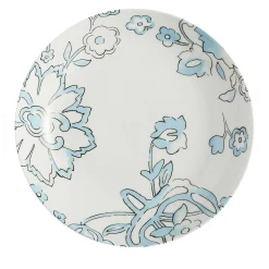 Set of 2 Cachemire Turquoise Soup Plates #8