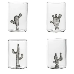 Set of 4 Cactus Glasses