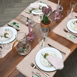 Set of 4 Cactus Raphia Effect Tissue Placemats