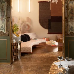 Set of 2 Calypso Blue and Green Martini Glasses