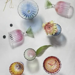 Set of 2 Calypso Pink Water/Wine Glasses