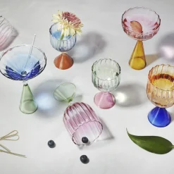 Set of 2 Calypso Pink Water/Wine Glasses