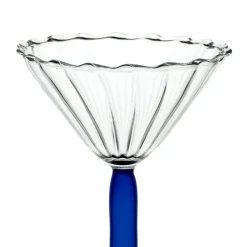 Set of 2 Campanula Blue Cocktail Glasses