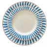 Set of 12 Ceramic Blue Dining Plates