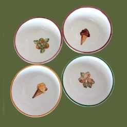 Set of 4 Ceramic Ice-Cream Bowls