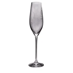 Set of 6 Champagne Flutes with Quote
