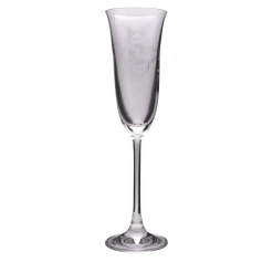 Set of 6 Champagne Flutes with Monogram
