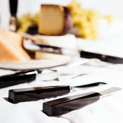 Set of 6 Cheese Flatware with Horn Handles