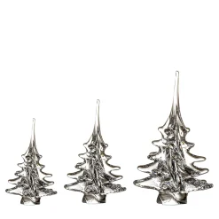 Set of 3 Clear Christmas Tree Ornaments by Marcolin