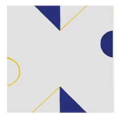 Set of 25 Complementari Blue Triangles Tiles