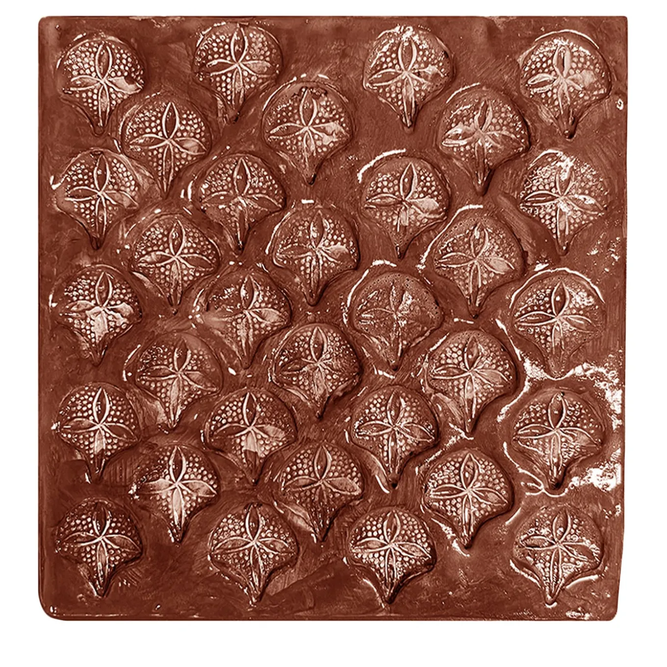 Set of 2 Conchiglia Square Brown Trivets