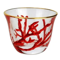 Set of 6 Coral Cordial Glasses