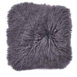 SET OF 2 DARK GRAY TIBET THROW CUSHION COVERS