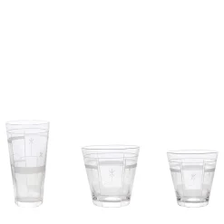 Set of 3 Fiori Crystal Glasses