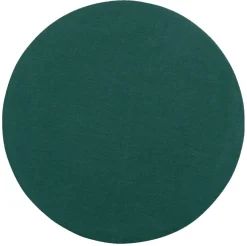 Set of 4 Forest Natural Linen Round Placemats with Wooden Support