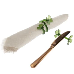 Set of 6 Fortuna Handcrafted Glass Knife Holders