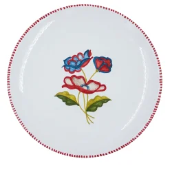 Set of 4 Gioia Red Ceramic Dessert Plates