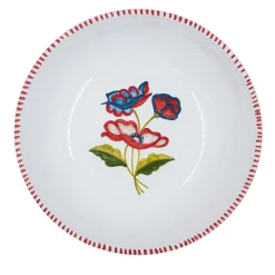 Set of 4 Gioia Red Ceramic Soup Plates