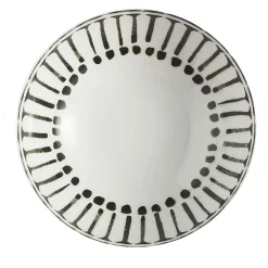 Set of 2 Grafismi Black and White Bowls #4
