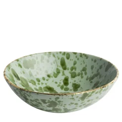 Set of 2 Green Ceramic Bowls
