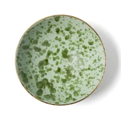 Set of 2 Green Ceramic Bowls
