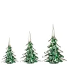 Set of 3 Green Christmas Tree Ornaments by Marcolin