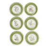 Set of 6 Green Monkeys Dinner Plates #1
