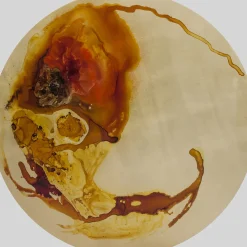 Set of 3 Handpainted Rust Coffee Tables