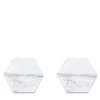 Set of 4 Hexagonal White Coasters