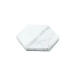 Set of 4 Hexagonal White Coasters