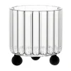 Set of 2 High Spirits Black Lowball Glasses
